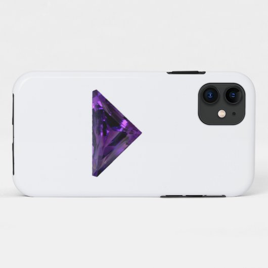 Paarse Amethyst-driehoek Gemstone Case-Mate iPhone Case (Achterkant (horizontaal))