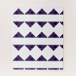 Paarse Amethyst-driehoek Gemstone Legpuzzel