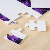Paarse Amethyst-driehoek Gemstone Legpuzzel (Zijkant)