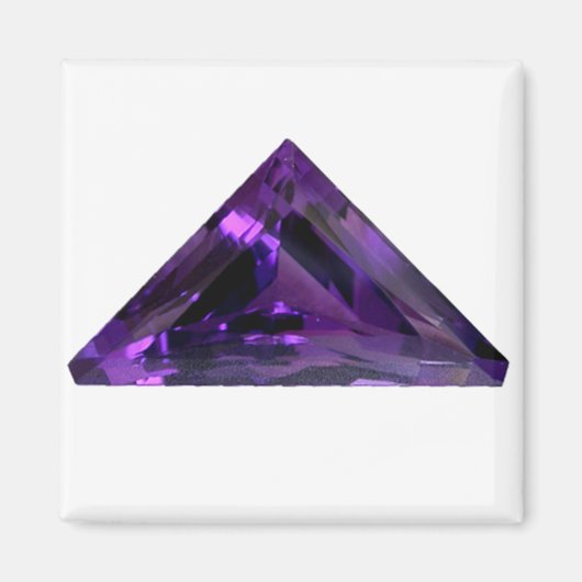 Paarse Amethyst-driehoek Gemstone Magneet (Voorkant)