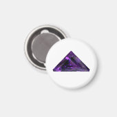 Paarse Amethyst-driehoek Gemstone Magneet (Voorkant / Achterkant)
