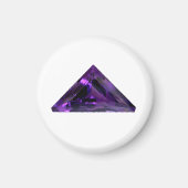 Paarse Amethyst-driehoek Gemstone Magneet (Voorkant)