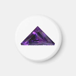 Paarse Amethyst-driehoek Gemstone Magneet