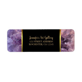 Paarse amethyst edelstenen professionele goudmaker etiket