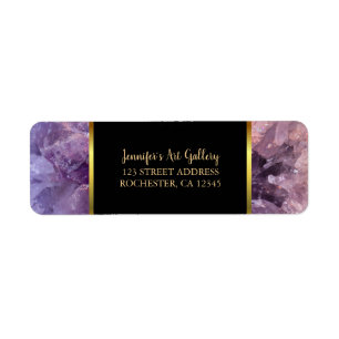 Paarse amethyst edelstenen professionele goudmaker etiket