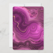 Paarse Amethyst en Gold Abstract Agate Birthday Kaart (Achterkant)