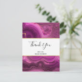 Paarse Amethyst en Gold Abstract Agate Hartelijk d Briefkaart (Staand voorkant)