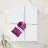 Paarse Amethyst en Gold Abstract Agate Hartelijk d Cadeaulabel (Met Touw)