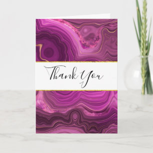 Paarse Amethyst en Gold Abstract Agate Hartelijk d Kaart