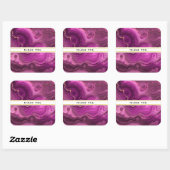 Paarse Amethyst en Gold Abstract Agate Hartelijk d Vierkante Sticker (Vel)