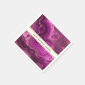 Paarse Amethyst en Gold Abstract Agate Napkins Servet (Hoek)