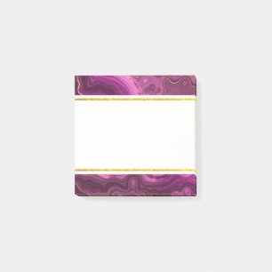 Paarse Amethyst en Gold Abstract Agate Post-it No. Post-it® Notes