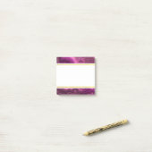Paarse Amethyst en Gold Abstract Agate Post-it No. Post-it® Notes (Op bureau)