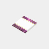 Paarse Amethyst en Gold Abstract Agate Post-it No. Post-it® Notes (Schuin)