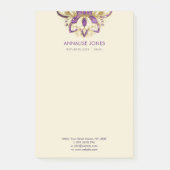 Paarse Amethyst en Gold lijst Lotus Post-it® Notes (Voorkant)