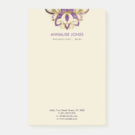 Paarse Amethyst en Gold lijst Lotus Post-it® Notes