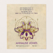Paarse Amethyst en Gold lijst Lotus Visitekaartje (Buitenkant ongevouwen)