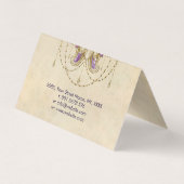 Paarse Amethyst en Gold lijst Lotus Visitekaartje (Achterkant)