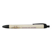 Paarse Amethyst en Gold lijst Lotus Zwarte Inkt Pen (Bovenkant)