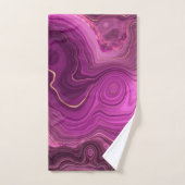 Paarse Amethyst en goudAbstract Agate Bad Handdoek (Handdoek)