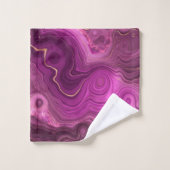 Paarse Amethyst en goudAbstract Agate Bad Handdoek (Wasdoekje)