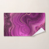 Paarse Amethyst en goudAbstract Agate Bad Handdoek (Handdoek)