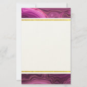 Paarse Amethyst en goudAbstract Agate Briefpapier (Voorkant)
