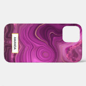 Paarse Amethyst en goudAbstract Agate Case-Mate iPhone Case (Achterkant (horizontaal))