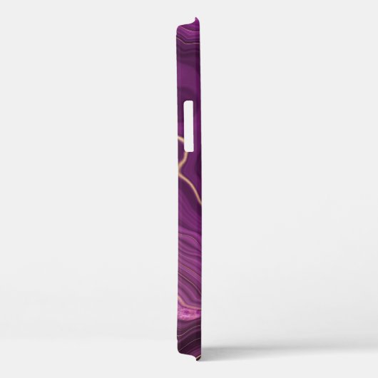 Paarse Amethyst en goudAbstract Agate Case-Mate iPhone Case (Achterkant / Rechts)