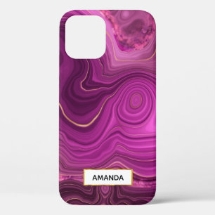 Paarse Amethyst en goudAbstract Agate Case-Mate iPhone Case