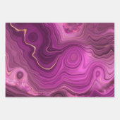Paarse Amethyst en goudAbstract Agate Inpakpapier Vel (Voorkant 3)