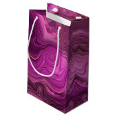 Paarse Amethyst en goudAbstract Agate Klein Cadeauzakje (Achterkant Gekanteld)