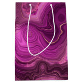 Paarse Amethyst en goudAbstract Agate Medium Cadeauzakje (Voorkant)