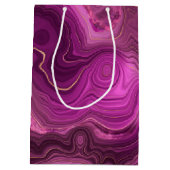 Paarse Amethyst en goudAbstract Agate Medium Cadeauzakje (Achterkant)