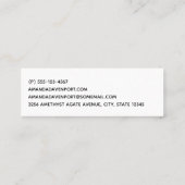 Paarse Amethyst en goudAbstract Agate Mini Visitekaartje (Achterkant)