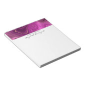 Paarse Amethyst en goudAbstract Agate Notitieblok (Schuin)