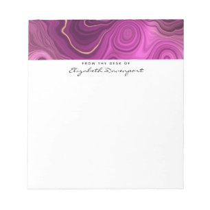 Paarse Amethyst en goudAbstract Agate Notitieblok