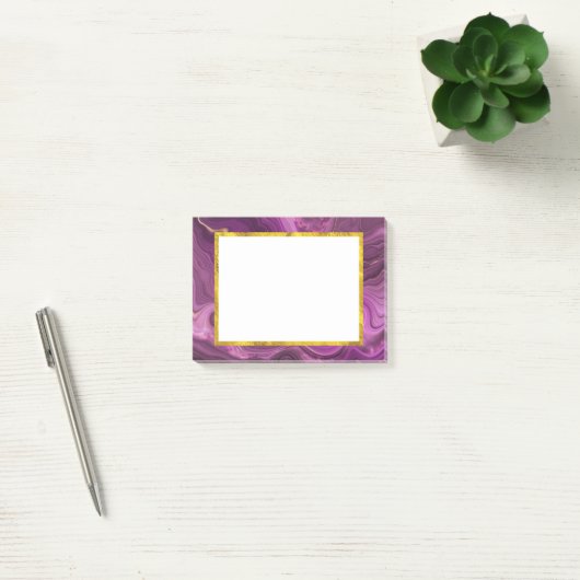 Paarse Amethyst en goudAbstract Agate Post-it® Notes (Kantoor)