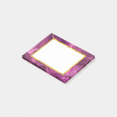 Paarse Amethyst en goudAbstract Agate Post-it® Notes (Schuin)