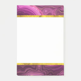Paarse Amethyst en goudAbstract Agate Post-it® Notes