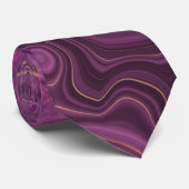 Paarse Amethyst en goudAbstract Agate Stropdas (Opgerold)