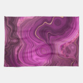 Paarse Amethyst en goudAbstract Agate Theedoek (Horizontaal)