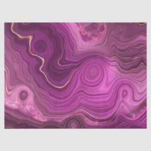 Paarse Amethyst en goudAbstract Agate Tissuepapier