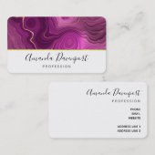 Paarse Amethyst en goudAbstract Agate Visitekaartje (Voorkant / Achterkant)