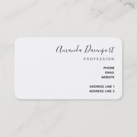 Paarse Amethyst en goudAbstract Agate Visitekaartje (Achterkant)