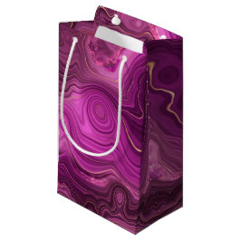 Paarse Amethyst En Gouden Abstracte Agaat Klein Cadeauzakje