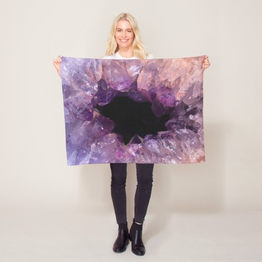 Paarse Amethyst Fleece Deken (In situ)