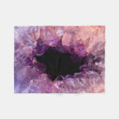 Paarse Amethyst Fleece Deken (Voorkant (Horizontaal))