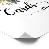 Paarse Amethyst Floral-Kaarten en cadeaubonzen Poster (Hoek)