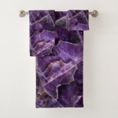 Paarse Amethyst Gemstone Bad Handdoek (Insitu)